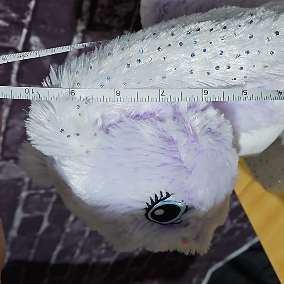 Build a Bear Purple & White Sparkly Long Eared Stuffed Rabbit - Picture 8 of 8